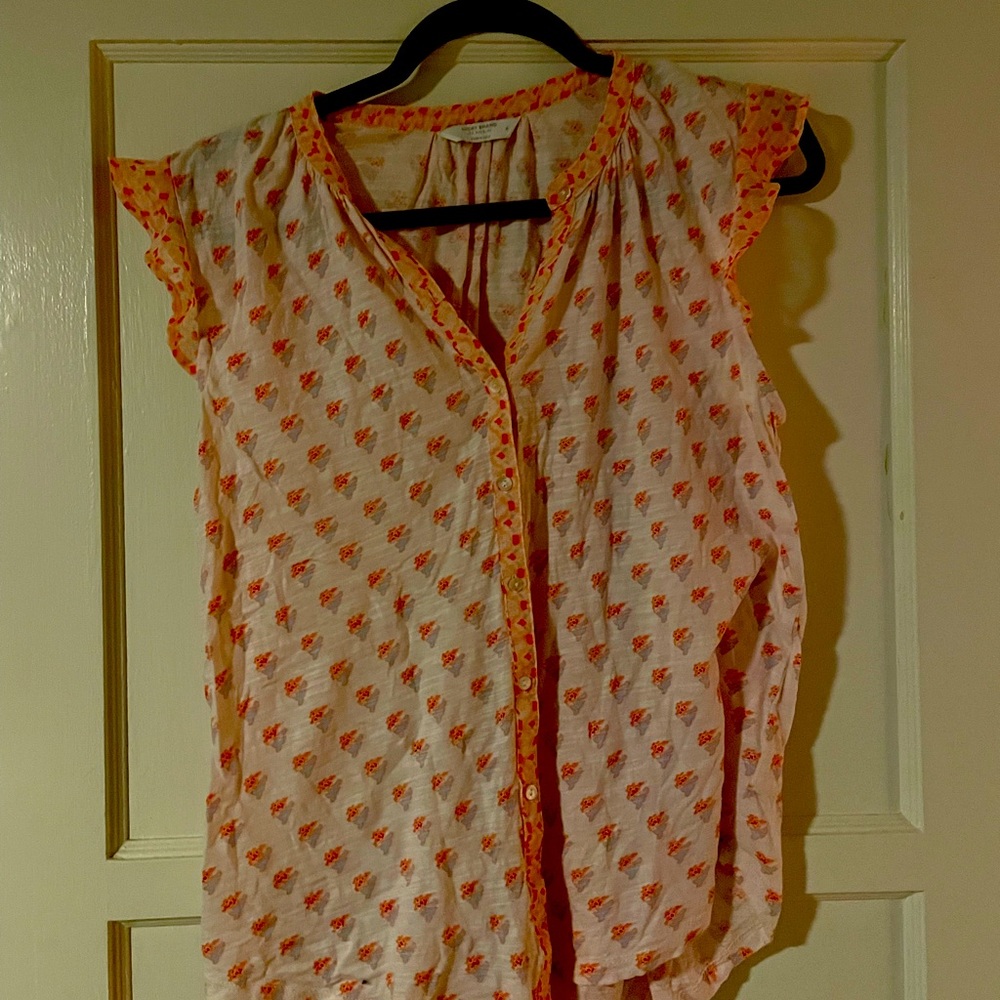 NWT Lucky Brand Bright Ora sz Medium shirt